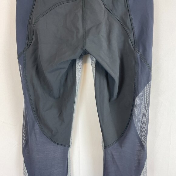 Lululemon Leggings 6 Gray Heather Space Dye Mesh Details Zipper Pocket - Picture 9 of 12